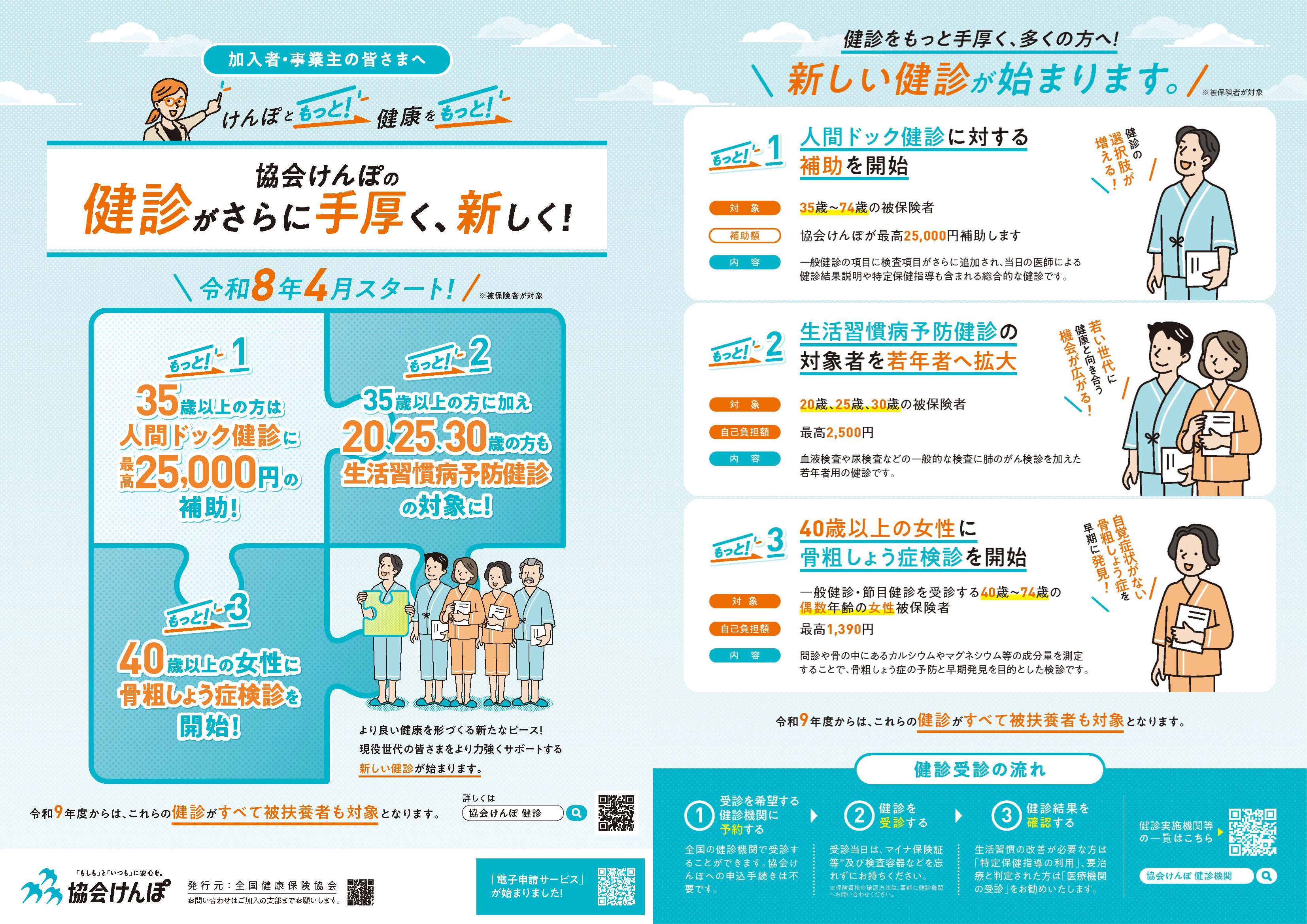 協会けんぽ 令和8年度 健診リーフレット